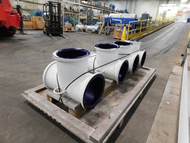 12" Glass lined pipe fitting connection tee, DeDietrich, new, set of 4 - Image 6