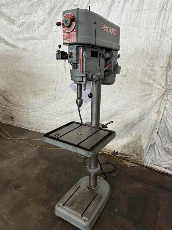 10" Powermatic #1200, drill press, 2 HP, 125-2000 RPM, 2-3/4" quill diameter, 19-3/4" x 21-1/4" table - Image 1