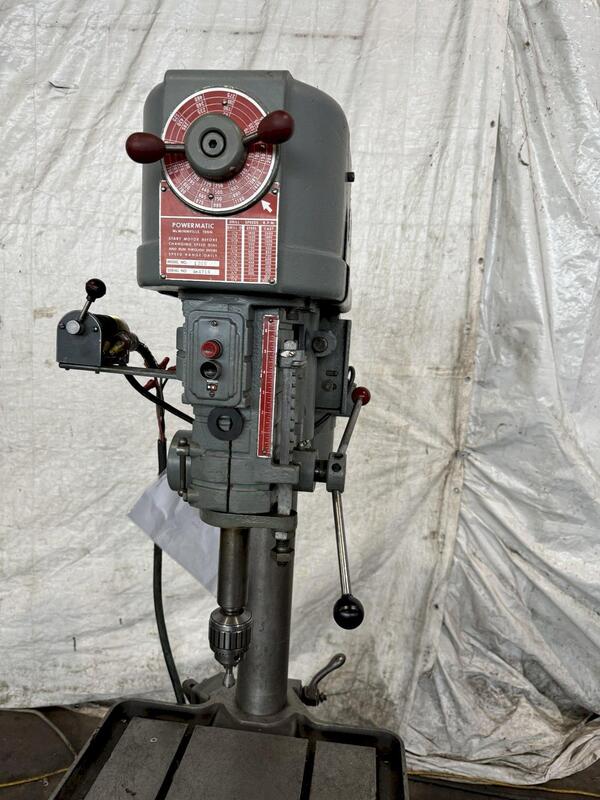 10" Powermatic #1200, drill press, 2 HP, 125-2000 RPM, 2-3/4" quill diameter, 19-3/4" x 21-1/4" table - Image 4