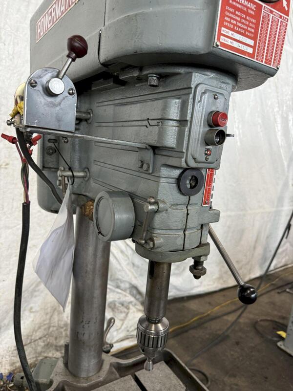 10" Powermatic #1200, drill press, 2 HP, 125-2000 RPM, 2-3/4" quill diameter, 19-3/4" x 21-1/4" table - Image 5