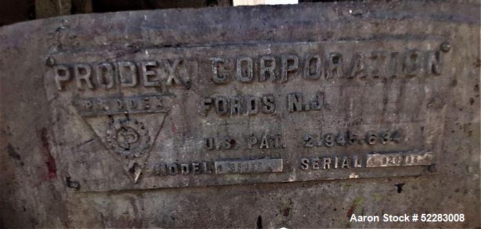 100 liter Prodex/Henschel #35JSS, High Intensity Mixer, Carbon Steel, 24" diameter x 24" deep, 2-tier blades - Image 10