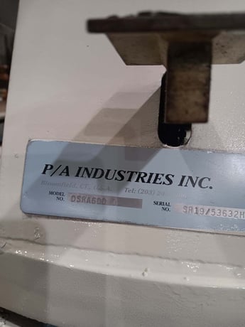 600 lb. PA Industries #DSRA600-D, uncoiler, 600 lb. each side, serial #SP19/53632H - Image 5