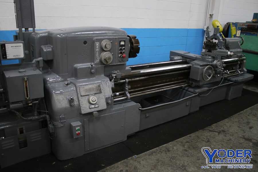 24" x 84" Monarch #62, engine lathe, 4-jaw 12" chuck, coolant, thread dial, chip pan, 20 HP - Image 2