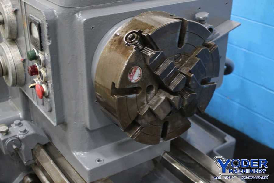 24" x 84" Monarch #62, engine lathe, 4-jaw 12" chuck, coolant, thread dial, chip pan, 20 HP - Image 5
