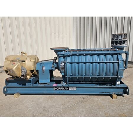 2800 cfm, Hoffman #65108A, multi-stage centrifugal exhauster blower, 3550 RPM, 8 stages, 200 HP - Image 2