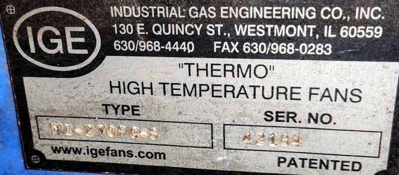 84" width x 60" H x 72" D Can-Eng, batch tempering furnace, 1400&deg;F, 480 V., 3-phase - Image 8