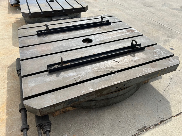 60" x 60" Giddings & Lewis, manual rotary table - Image 1