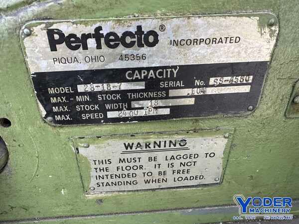 18" x .104" Perfecto #28-18-7, 7-roll straightener, 2-1/2" roll diameter, 240 IPM, serial #SS4580 - Image 5