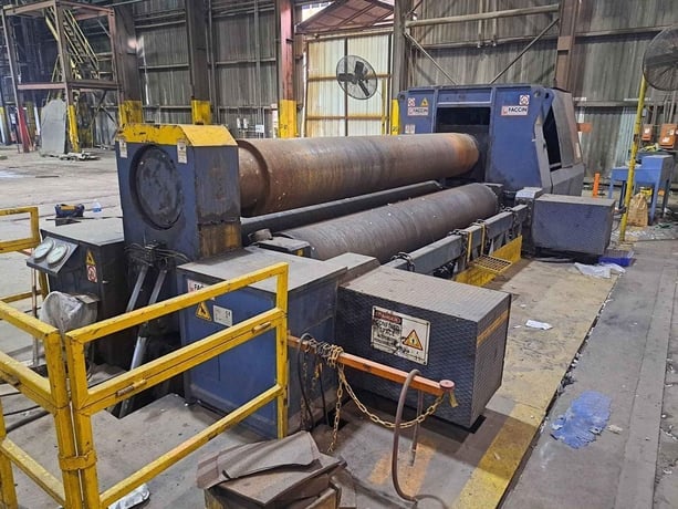 13' x 3" Faccin #HAV-4072, initial pinch plate bending roll, hydraulic, 3-rolls, 2009 - Image 3