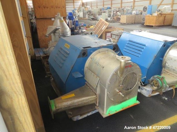 9.8" Krauss Maffei #SZ-21, Pusher Centrifuge, Stainless Steel, 2400 RPM Bowl, 1700 kg/CBM ADM Density, 9 kg - Image 4