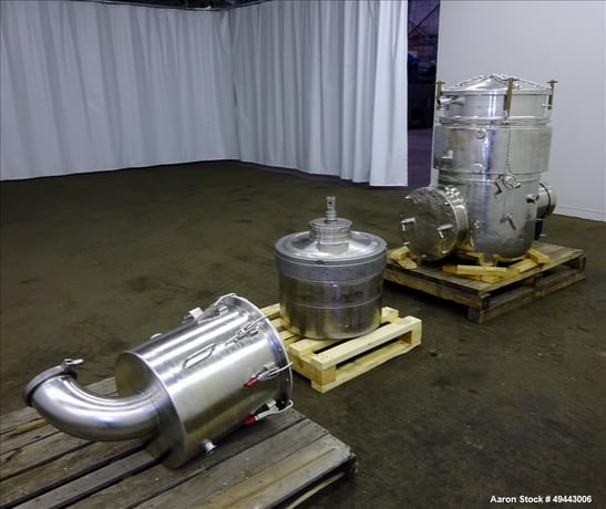 Westfalia #BKA35-86-076, Solid Bowl Disc Centrifuge, Stainless Steel, 5000 RPM Bowl, Feed inlet assembly - Image 2