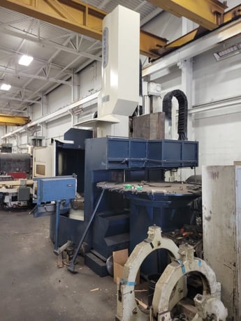 68" Olympia #V60L, CNC vertical turret lathe, Fanuc 180i-T, 30 ATC, Movable column, 66" table, 1999 - Image 3