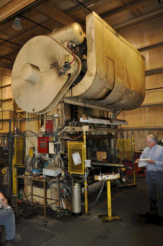 300 Ton, Bliss #S2-300, straight side double crank press, 14" stroke, 40" Shut Height, 10" ram adj., 15-30 - Image 3