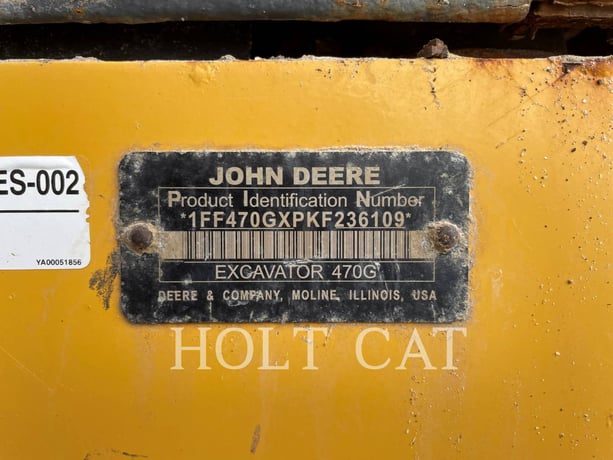 Deere & Co 470G, Crawler Excavator, 4039 hours, S/N: 236109, 2019 - Image 6