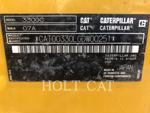 Caterpillar 330GC, Crawler Excavator, 1389 hours, S/N: GDW00251, 2020 - Image 5