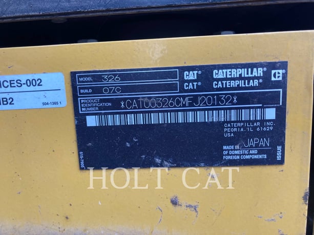 Caterpillar 326 LRF, Crawler Excavator, 2967 hours, S/N: MFJ20132, 2022 - Image 6