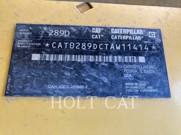 Caterpillar 289D, Track Loader, 1875 hours, S/N: TAW11414, 2018 - Image 5
