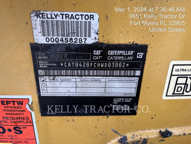 Cat 420 F 2, Backhoe Loader, 1449 hours, S/N: HWD03002, 2018 - Image 6
