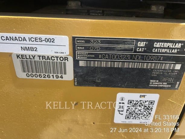 Caterpillar 323, Crawler Excavator, 2138 hours, S/N: NDL10987, 2022 - Image 6