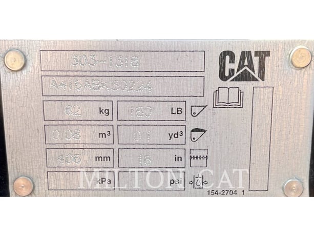 Caterpillar 304/305 16" HD BUCKET, Bucket, S/N: A416ABK30224, 2017 - Image 5