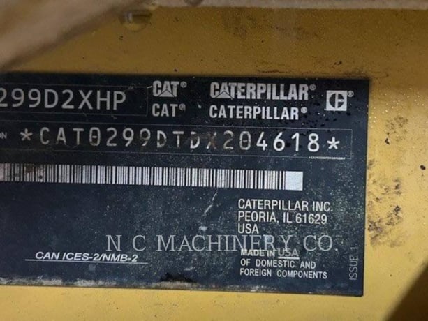Cat 299D2 XHP, Skid Steer Loader, 1541 hours, S/N: DX204618, 2019 - Image 6