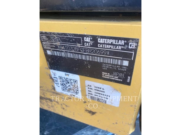 Caterpillar 326F L, Crawler Excavator, 4463 hours, S/N: FBR20699, 2019 - Image 6
