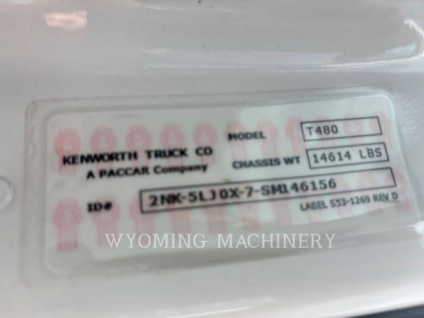 Kenworth T480, On Highway Truck, 283 hours, S/N: M146156, 2025 - Image 6