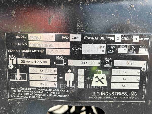 Jlg Industries, Inc. 460SJ SP, Articulated Boom Lift, 15 hours, S/N: 0300313895, 2024 - Image 6