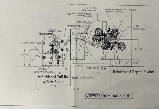 Black Clawson #21-314, 65" turret unwind, 50" diameter with splicer - Image 6