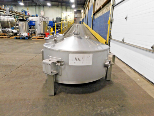 100 gallon SBC balance tank, 304 Stainless Steel, CIP ball, 43" dia., 16"-19" straight wall, sloped bottom - Image 5