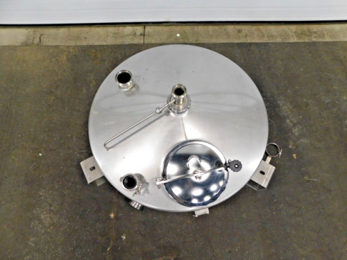 100 gallon SBC balance tank, 304 Stainless Steel, CIP ball, 43" dia., 16"-19" straight wall, sloped bottom - Image 9