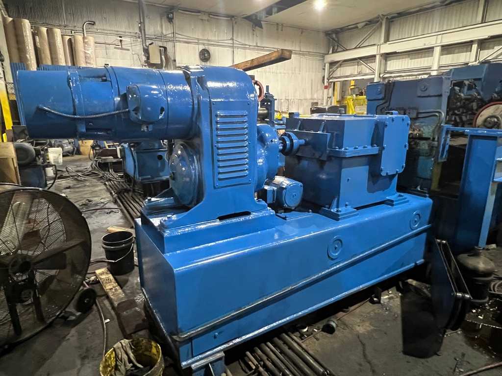 36" x 7" Wean, slitting line, 20000 lb., 20" ID, 250 FPM, hold down roll, hydraulic expansion, entry pinch - Image 2