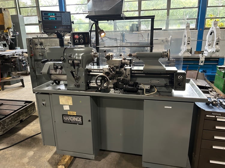 11" x 18" Hardinge #HLVH-EM, super precision toolroom lathe, inch/metric, 2-Axis digital read out, 1994 - Image 1
