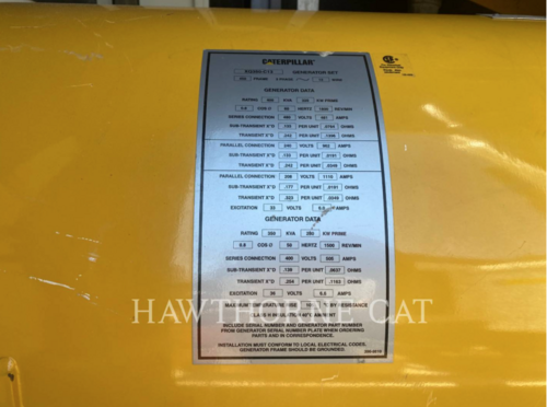 320 KW Caterpillar #XQ350, mobile generator set, serial #X3M00424, 7501 hours, 2014 - Image 8