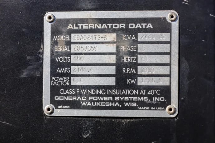 1825 KW Generac #99A08473-S, diesel generator set, 1998, #091552 - Image 6
