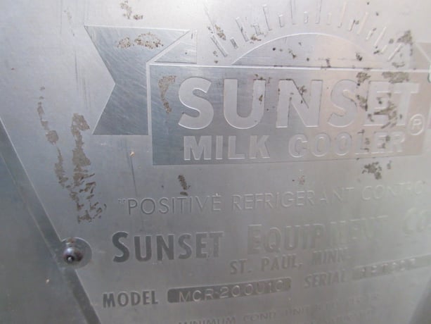 Sunset #MCR200U10, Refrigerated milk cooler w/milk master agitator drive - Image 4