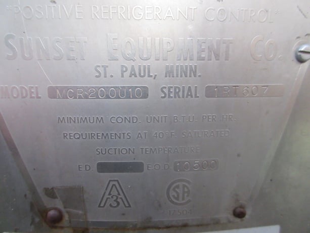Sunset #MCR200U10, Refrigerated milk cooler w/milk master agitator drive - Image 7