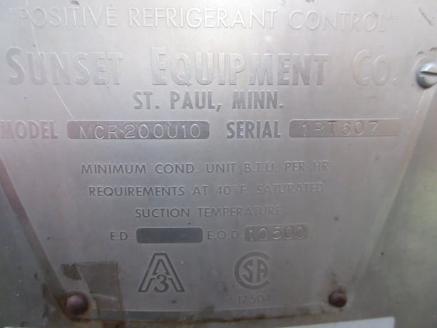 Sunset #MCR200U10, Refrigerated milk cooler w/milk master agitator drive - Image 7