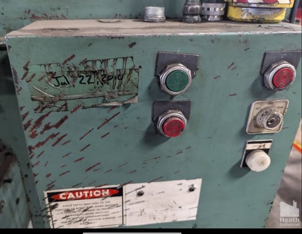 20 Ton, Allsteel #20-4, 4' overall, dual palm button operator station, from recent service, Tag #16391 - Image 4