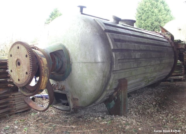 Buss, Paddle Rotary Vacuum Dryer, 211 cu.ft. work capacity, 63" diameter x 161.4" L, 2 bar Jacket, 11 kW - Image 3
