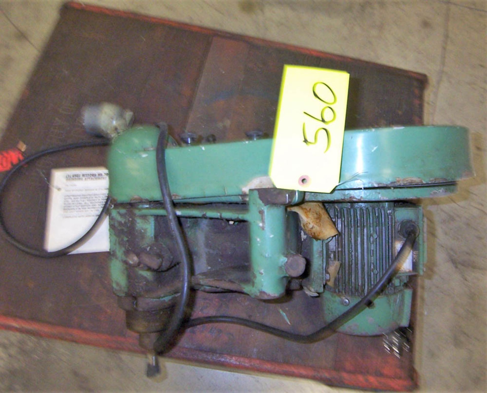 Myford, swing down ID internal grinding attachment w/ spindle - Image 1