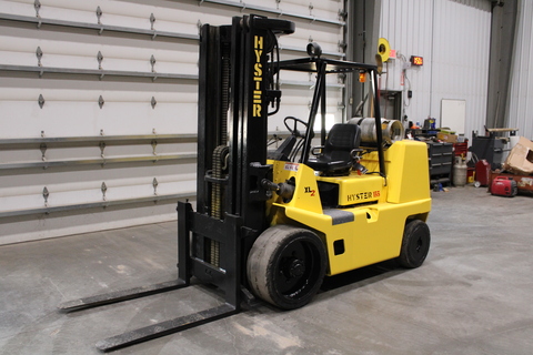 14700 lb. Hyster #S155XL, LPG forklift, 181" load height, 98" mast height, hard tire - Image 7