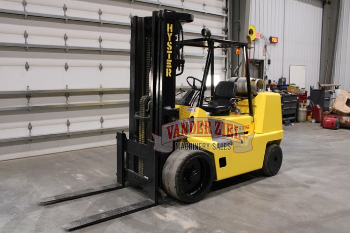 14700 lb. Hyster #S155XL, LPG forklift, 181" load height, 98" mast height, hard tire - Image 7