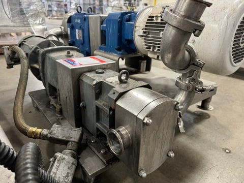 Fristam #FL2751, positive displacement pump, 2" dia. inlet/outlet, 5 HP motor, mounted on Stainless Steel - Image 3