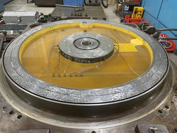 48" x 60" Giddings & Lewis, Hydrostatic lift rotary index table, new clamp bladders & air valves - Image 2