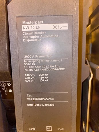 2000 Amps, Square D, Masterpact NW20LF, circuit breaker - Image 4