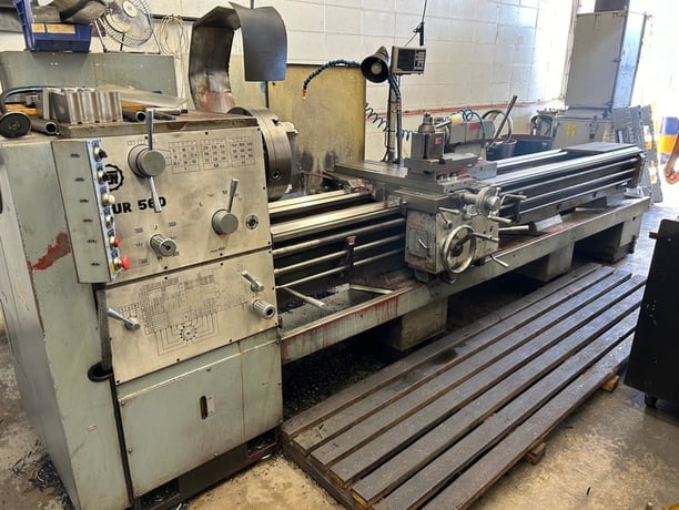 22" x 120" Toolmex #TUR560, engine lathe, 3.5" hole, inch/metric, taper attachment, digital read out, 1995 - Image 1
