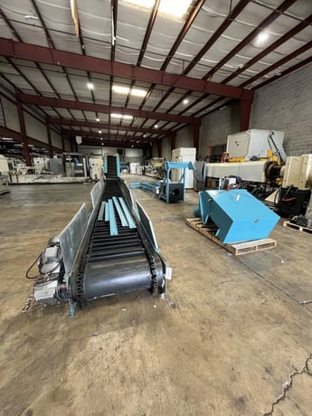 26" wide x 8' long, Hockey Stick, cleated bunting conveyor, 100 FPM, Bunting/Mesutronic Quicktron 5.2-E-300 - Image 8