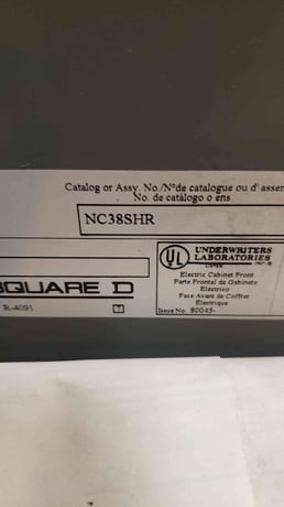 100 Amp. Square D, NC38SHR, NF Panelboard, (31) breakers, 4 Wire, 3 phase, 480Y/277 VAC - Image 3