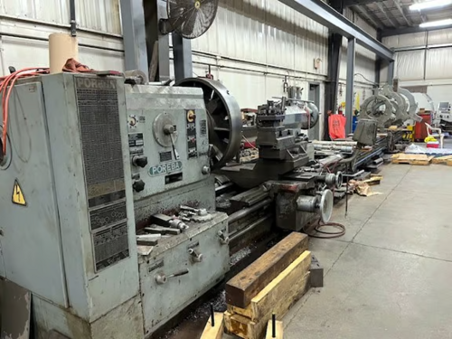 53" x 396" Poreba #TR135-B2/10M, engine lathe, 41" swing over cross slide, 4-jaw 32" chuck, inch/metric, 1994 - Image 2